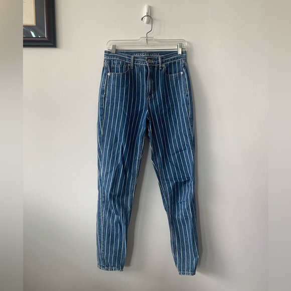 AE striped mom jeans - Picture 1 of 3